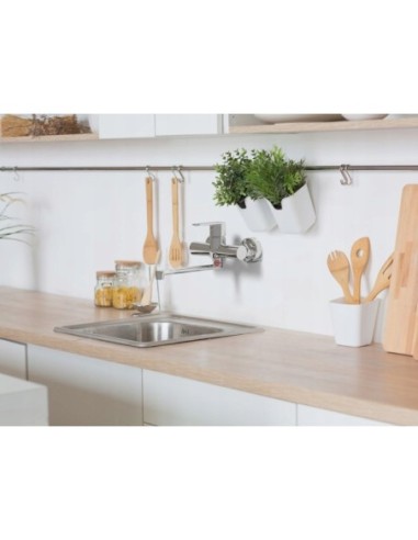 Bateria kuchenna ścienna Ferro Algeo srebrny BAG5