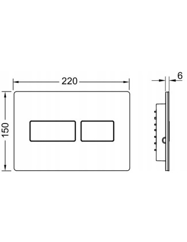 TECE Solid Przycisk spłukujący metal biały 9240433