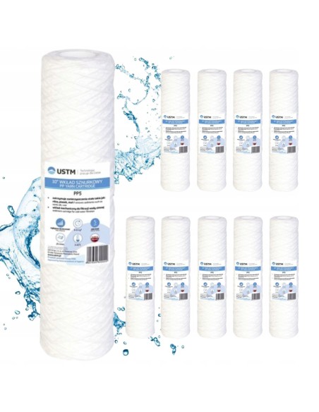 Filtr do wody wkład 10 sznurkowy filtrujący 5 mikron PP5 Ustm