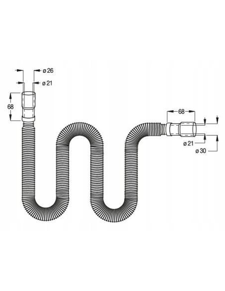 Wąż odpływowy Bonomini 2,2 m 3120FX20B2