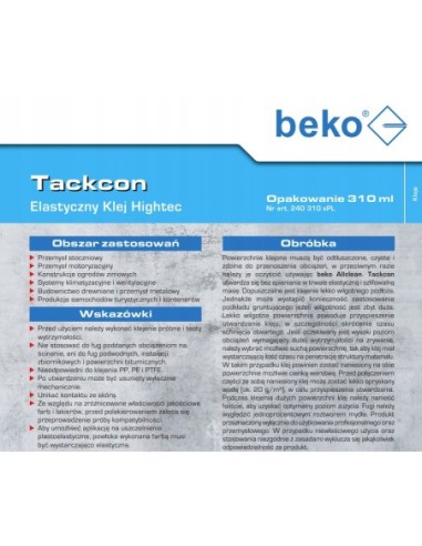 KLEJ KONSTRUKCYJNY TACKCON BEKO 310ml POPIELATY 2403103