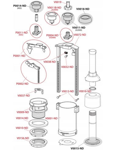Zawór spustowy Alcaplast chrom C2000-CHROM