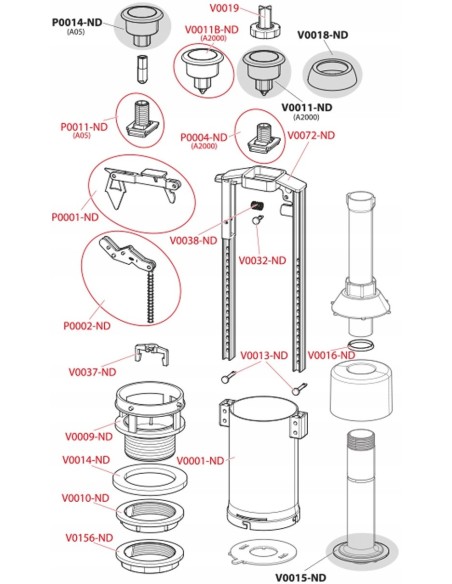 Zawór spustowy Alcaplast chrom C2000-CHROM