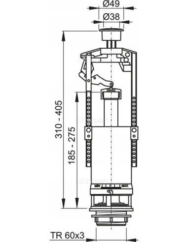 Zawór spustowy Alcaplast chrom C2000-CHROM