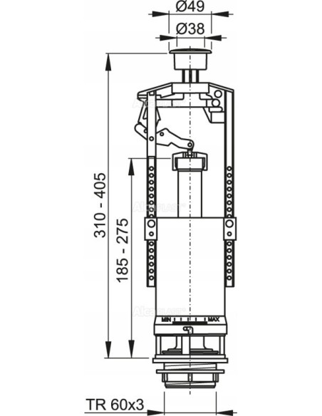 Zawór spustowy Alcaplast chrom C2000-CHROM