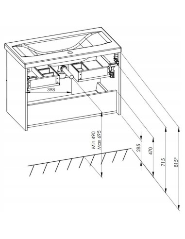 Elita kwadro plus szafka podumywalkowa A857970806
