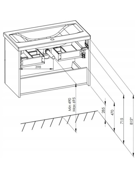 Elita kwadro plus szafka podumywalkowa A857970806