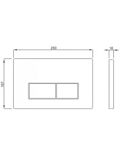 Schwab Przycisk spłukujący do WC PLUTO srebrny P58-0120-0250 2