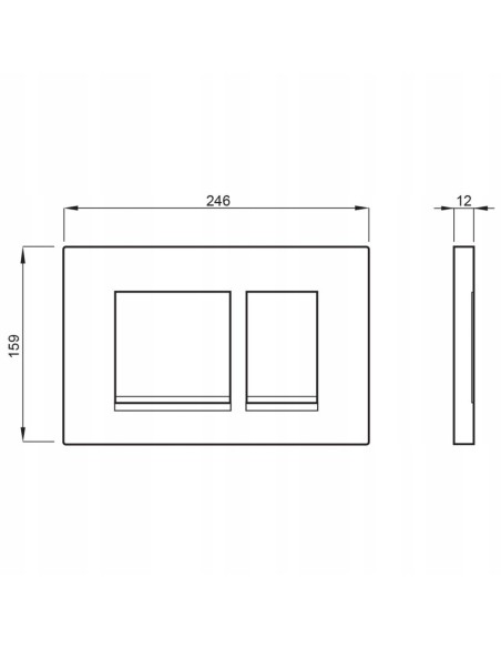 SCHWAB PRZYCISK SPŁUKUJĄCY CERES BIAŁY DWUDZIELNY P67-0130-0250