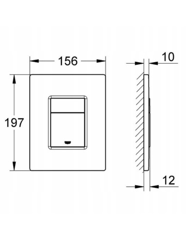 Przycisk spłukujący do WC Grohe Skate Cosmopolitan czarny 38732KF0
