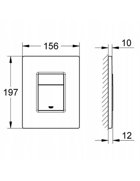 Przycisk spłukujący do WC Grohe Skate Cosmopolitan czarny 38732KF0