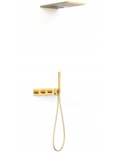 Zestaw prysznicowy podtynkowy Tres B-SYSTEM złoty 30725305OR