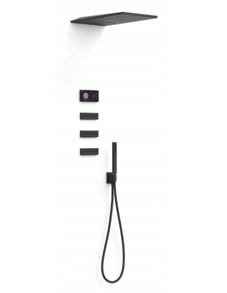 TRES Shower Technology podtynkowy zestaw prysznicowy czarny 09288408NM