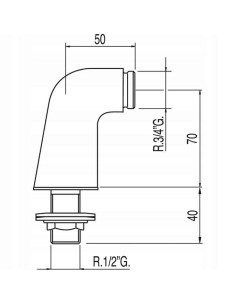 TRES Selection Kolanko adapter wanna/prysznic z tłumikiem 2