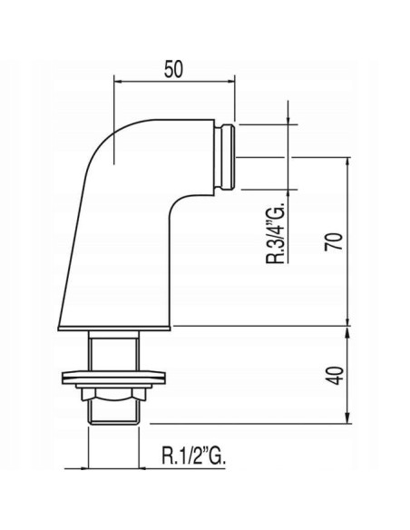 TRES Selection Kolanko adapter wanna/prysznic z tłumikiem