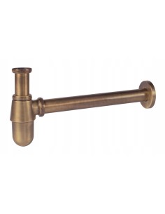 Półsyfon umywalkowy TRES butelkowy mosiądz antyczny matowy 03463430LM