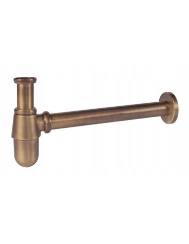 Półsyfon umywalkowy TRES butelkowy mosiądz antyczny matowy 03463430LM