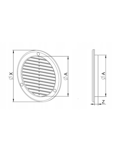 Kratka wentylacyjna Wentylacyjne Awenta biały TRU16