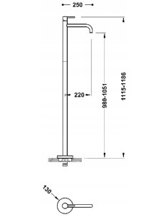Bateria umywalkowa stojąca Tres Study Exclusive czarny 26285305NM 2