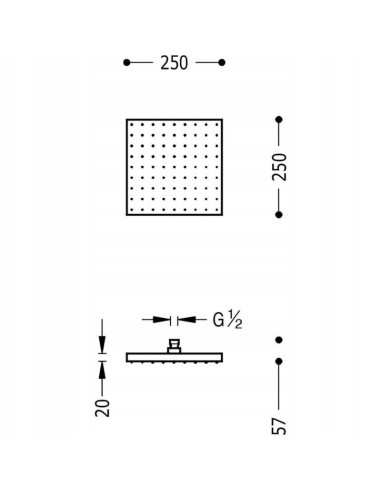 Zestaw prysznicowy natynkowy Tres Full 13413826