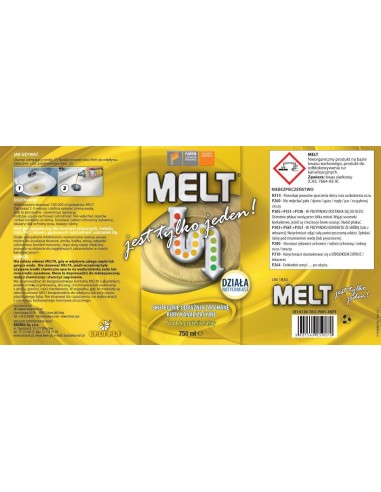 Melt środek do udrażniania rur syfonów kanalizacyjnych 3szt. MELT3