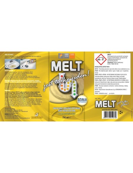 MELT + CITRUS płyn czyszczenie kabin prysznicowych i udrażniania rur