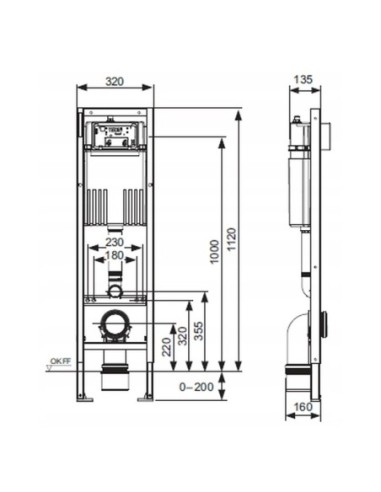 TECE Stelaż podtynkowy do toalety Tece BASE 9400440