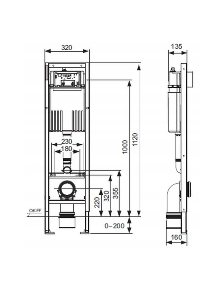 TECE Stelaż podtynkowy do toalety Tece BASE 9400440