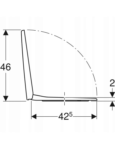 Geberit SELNOVA SQUARE deska WC biała duroplast 500.336.01.1
