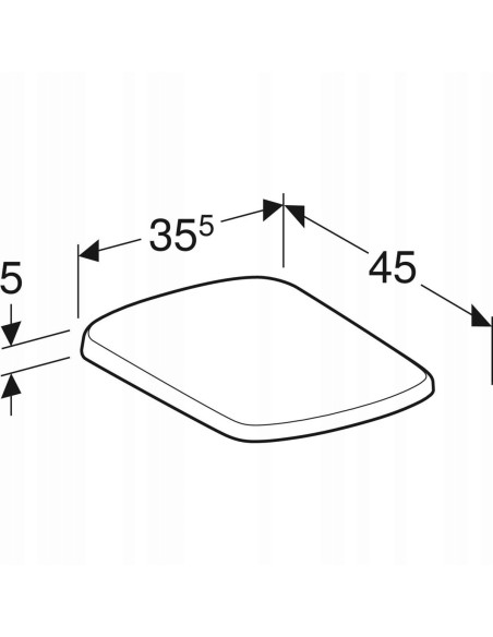 Geberit SELNOVA SQUARE deska WC biała duroplast 500.336.01.1