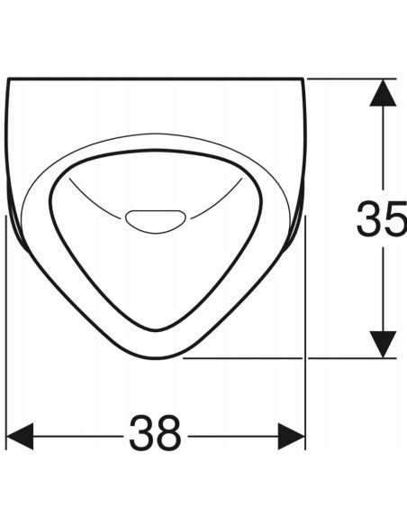 GEBERIT Pisuar na stelażu ścienny odpływ poziomy 502.915.00.1
