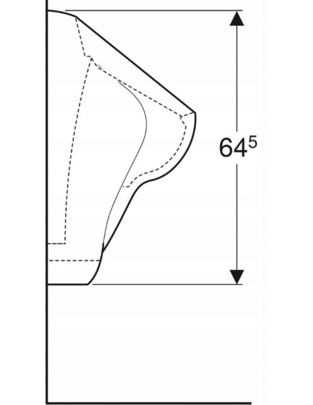 GEBERIT Pisuar na stelażu ścienny odpływ poziomy 502.915.00.1