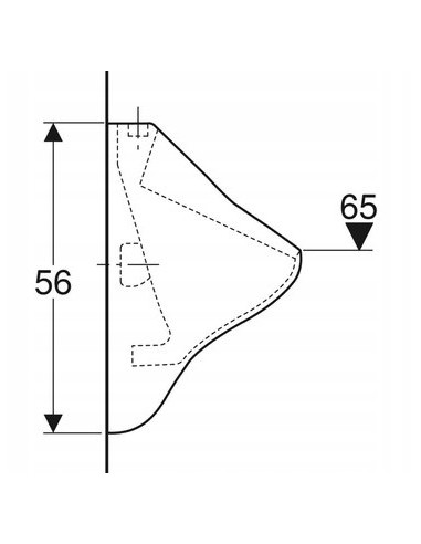 GEBERIT Pisuar ścienny odpływ uniwersalny 502.885.00.1
