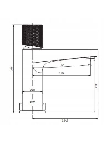 OMNIRES Contour Bateria umywalkowa stojąca Złoty CT8010GLB