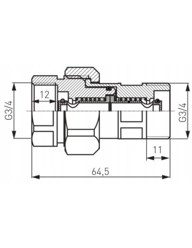FERRO Szybkozłącze 3/4" do naczynia wzbiorczego C022611001