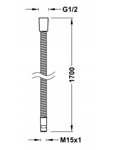 TRES Wąż w podwójnym oplocie 9134881