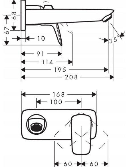 HANSGROHE Bateria umywalkowa podtynkowa Logis 71220000