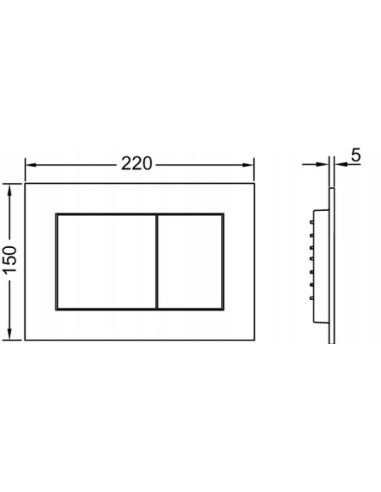 TECE przycisk spłukujący do WC z tworzywa czerwony brąz metaliczny 9240422