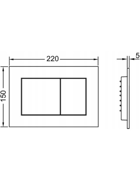TECE przycisk spłukujący do WC z tworzywa nikiel metaliczny 9240418