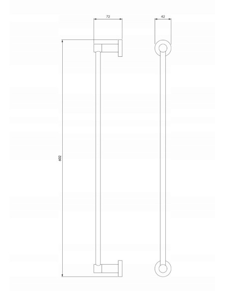 OMINIRES Modern Project Wieszak na ręcznik 60cm MP60216GLB
