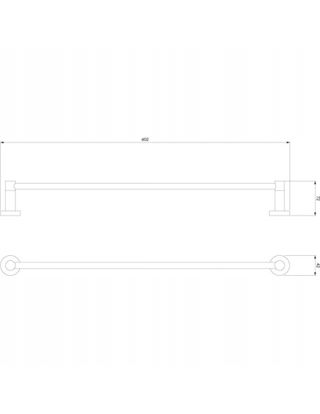 OMINIRES Modern Project Wieszak na ręcznik 60cm MP60216GLB