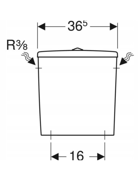 GEBERIT Selnova Spłuczka nasadzana spłukiwanie dwudzielne 500.269.01.1