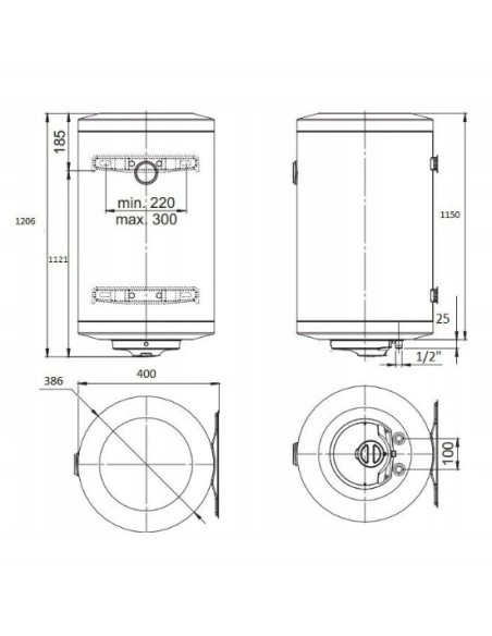 BOSCH pojemnościowy podgrzewacz wody TR2000T 7-736-504-513