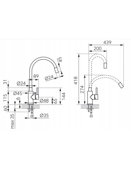 Bateria kuchenna stojąca Ferro Zumba INOX beżowy, srebrny