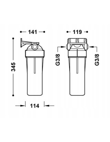 TRES Zbiornik z filtrem do uzdatniania wody seven 29945303