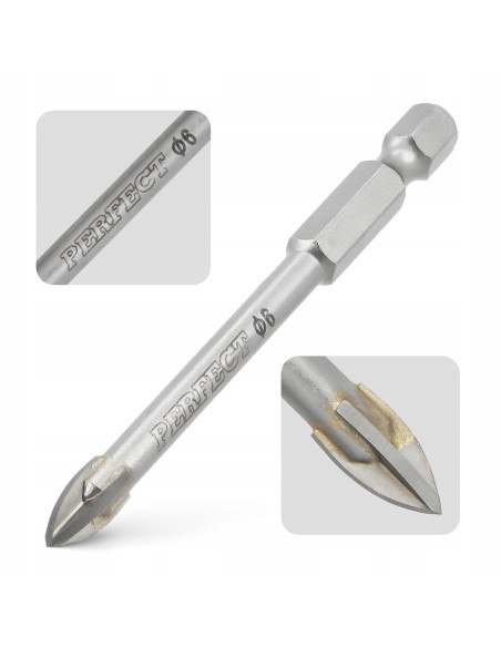 Wiertło do szkła 6,0 x 75 mm Stalco S-72174