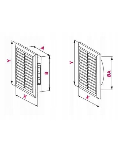 AWENTA Kratka wentylacyjna Wentylacyjne T70