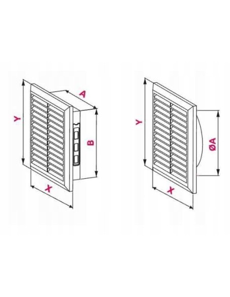 AWENTA Kratka wentylacyjna Wentylacyjne T70