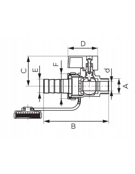 FERRO Zawór kulowy spustowy wkrętny ZSSN1