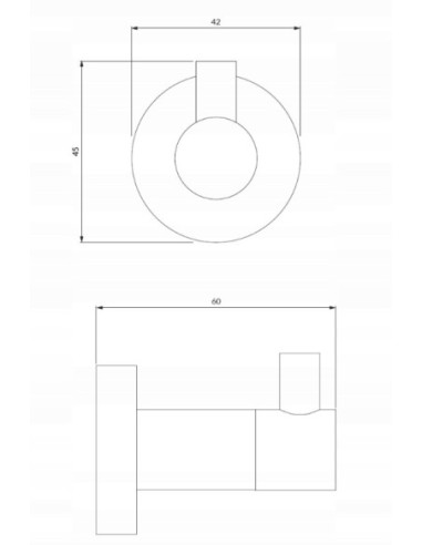OMNIRES Modern Project Haczyk Miedź Szczotkowana MP60110CPB